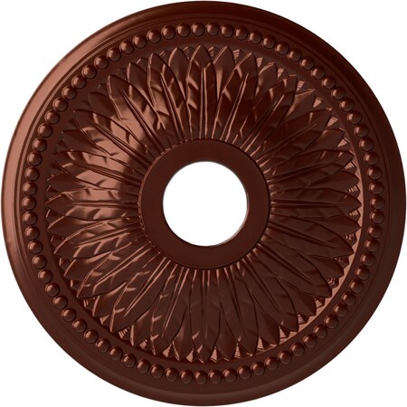 Ekena Millwork Bailey Ceiling Medallion (Fits Canopies up to 5 3/4"), 18"OD x 3 3/4"ID x 1 1/2"P, Antique Copper CM18BIACS
